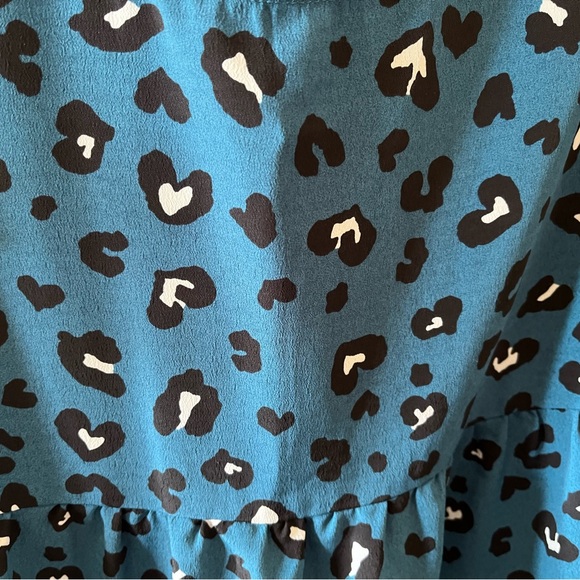 Wonder Nation little girls dress Size S 6-6x blue and black leopard print - Picture 3 of 5
